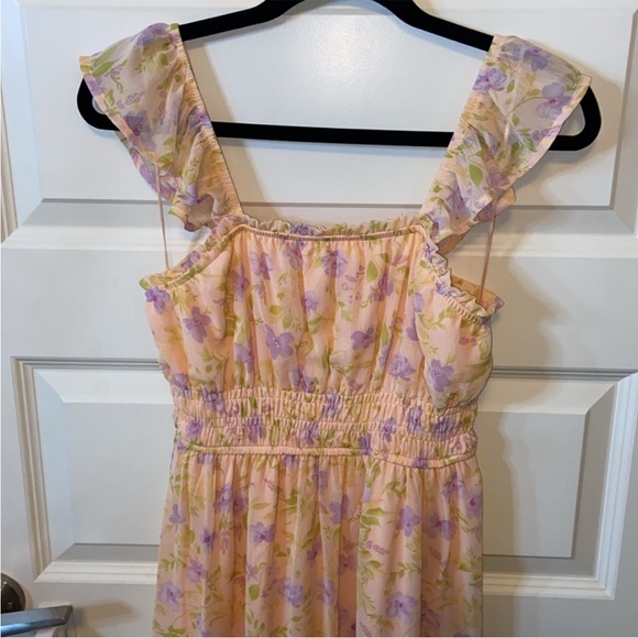 Wild skye Floral Maxi Dress with Ruffled Straps - Picture 4 of 11